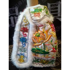 毅達佛具 神明衣 觀世音 兔毛 蓮花 雙面刺繡 8寸 1尺2 1尺4, 1個