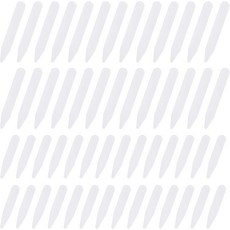 남성 드레스 셔츠용 칼라 스테이 120피스 세트 2가지 사이즈 셔츠 칼라가 있는 모든 플라스틱 삽입물1.90.39인치2.70.39인치 흰색