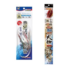 홀로그램어피 바늘 닭털바늘 선상 낚시 열기 우럭 채비 침선 바늘, 1. 닭털침선어조채비 22호(bk-374), 1개