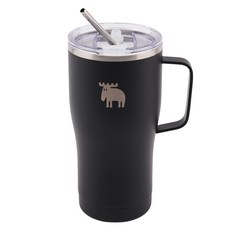 MOZ 스웨덴 316 스텐 이중진공 컵 홀더 스텐 머그컵 보온머그컵 차량머그컵 보온컵, 노르딕블랙, 1개, 600ml