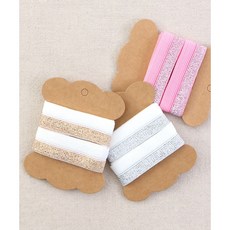 퀼트스타 바인딩 고무줄(접밴드) 20mm_3컬러, 1개, 메탈핑크