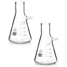 큐워크 250ml 보로실리케이트 유리 여과 플라스크세뇨관 포함 2팩, 2 pcs