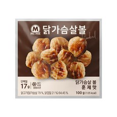 미트리 닭가슴살 볼 훈제맛 100g, 7개