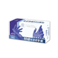 LAVIDA嚴選 JOEKI NBR無粉手套 一次性手套 塑膠手套, 1個, 藍色_M, 藍色(實色偏藍紫色), M