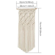 북유럽 스타일 마크라메 테이블 러너 중공 수제 타셀 보헤미안 러스틱 태피스트리 테이블보 커버 장식