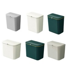 업소용잔반통 주방 쓰레기통 벽걸이형 뚜껑 욕실, Green (9L)