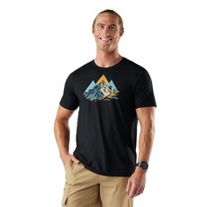 Smartwool 美麗諾羊毛圓領短袖T恤 登山圖案