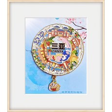 三亞 旋轉 金屬冰箱貼 紀念品 伴手禮, 如圖所示