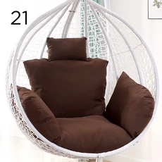 스윙 쿠션 커버 채워지지 않은 또는 채워진 바구니 좌석 의자 파티오 라운드 분리형 베개, Unfilled Size S, U NO chair