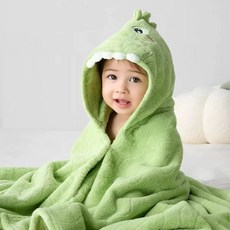 수수베베 애니멀 아기 후드 타올, 1개, 공룡