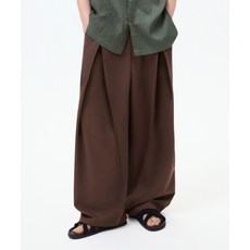 매장정품 트릴리온 TRILLION 프론트 브이 턱 와이드 슬랙스 [브라운] TRSPT54BR 173468