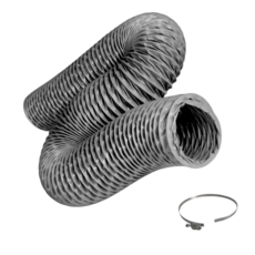 덕트몰 질긴 타포린 PVC 주름관 자바라 덕트호스+호스밴드1EA 5cm 6.5cm 7.5cm 10cm 12.5cm 15cm 20cm 25cm 30cm 천자바라 닥트자재, 1개