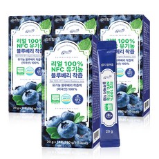 [드림이음] 리얼 100% NFC 착즙 유기농 블루베리 스틱, 4박스, 20g