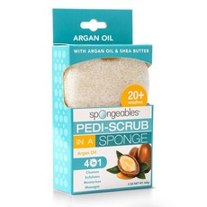 스펀지 페디 20 워시 제거 스크럽 각질, Argan Oil