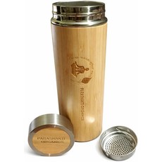 느슨한 차를 위한 파라삭티 프리미엄 대나무 티 보틀 - 인퓨저 선물 단열 물병커피 텀블러티 세트