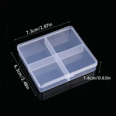 1Pc 다기능 투명 플라스틱 주최자 상자 그리드 컨테이너 공예 스토리지 비즈 주최자 아트 DIY 쥬얼리 새로, 1개, 02 7.3X6.3X1.6CM