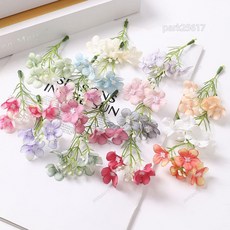 可開發票 高級仿真桃花花心 diy手工材料配件 拍攝道具 婚慶婚禮裝飾假花朵, 混色隨機發,4束（收藏送1束）, 1個