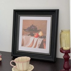 미국식 사진 액자 탁상용 벽걸이 크기 퍼즐 아트 디스플레이 홈 데코 갤러리 벽, black, Inter 12.7x12.7cm, 1개, 6. Retro Black