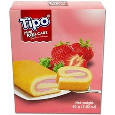 딸기맛 미니 롤케익 80g 롤빵 탕비실간식 1(개) 8945 PCS