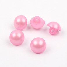 콩단추 하프단추 반콩 눈알 10mm 20개, 핑크