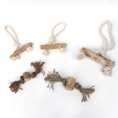 Woollyoly 狗狗繩結木棍玩具, 1個, 天然繩結