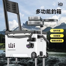 畫中仙2900釣魚新款釣箱超輕釣箱多功能帶輪臺釣箱免安裝釣箱全套, 【工具層/升級配件】GT銀白,拐角套【包角三件套】