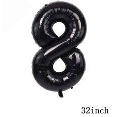 생일 파티 학예회 이벤트 할로윈 용품 심슨 풍선 재미있는 노란색 가족 홈 라텍스 호일 에어 축하 배너 케이크 토퍼 장식 어린이 장난감, 기타, 32inch Number_8