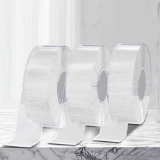 雙面膠 納米網格雙面膠無痕透明雙面貼可水洗免打孔固定粘貼強力固定, 1個, 2025新納米材質 8.8倍加倍粘 ,0.55米長*0.55釐米寬 很小一卷