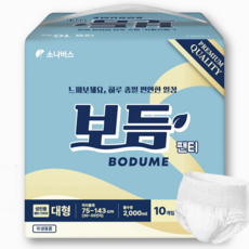 보듬 성인용기저귀 팬티형 대형 10매 2개