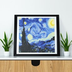 플레이어바웃 DIY 명화그리기 유화 그림 20 x 20 cm, 별이 빛나는 밤에, 1개
