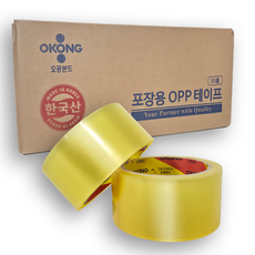 오공본드 OPP 박스테이프 중포장 아크릴타입 40m x 48mm, 투명, 50개