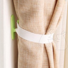 생활살림 커튼악세사리 커텐 끈 고정고리 후사고리 다용도걸이, 2개입, 화이트