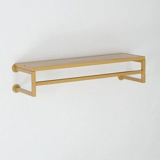 벽걸이 선반 행거 옷가게 의류, 1개, 골드 철판 포함 100cm