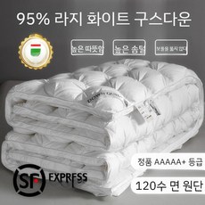 밀리홈구스이불 헝가리 이불 95 구스 다운 겨울 5성급 호텔 봄과 가을, A.120면사일런트+항균/진드기+A화이트