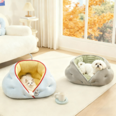 사계절 애견집 강아지하우스 오픈형 고양이숨숨집, 1개, 그린