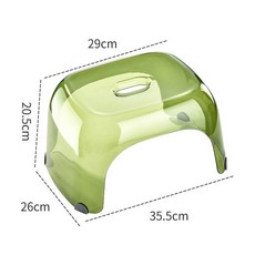 투명 스텝 스툴 침실 사다리 휴대용 실내 3단 모던한 체어 교체 블랙 캠핑 절약형 이동식, 라이트 그린