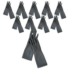 [Ecomart] 橡膠手套 Lab 橡膠手套 灰色 10ea 套裝, 灰色十件套L, L