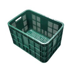 플라스틱 농산물상자 사각상자 운반상자 이사박스 과일박스 바구니, 1개, 녹색