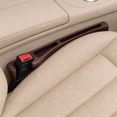 러너즈 전차종 호환 차량 틈새 쿠션 빠짐 방지 사이드 포켓 자동차 수납 좌우세트, 브라운, 2개