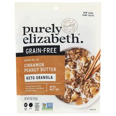 Purely Elizabeth 그래놀라 땅콩 버터 콜라겐 케토 그래놀라 견과류와 씨앗으로 제작 그레인 프리 글루텐 프리 GMO 프리 (226.8g(8온스) 백), 1, 227g