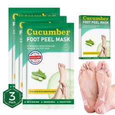 OUKEYA 오이 에센스 원스텝 풋 케어 마스크 - 40% 요소 함유 각질 제거부터 집중 보습까지 한번에, 40g, 1개, 3개입