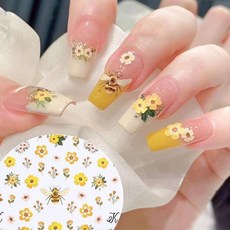 클래식네일 5D 벌꿀플라워 네일스티커 젤네일아트재료, 1개, 옐로우(523)