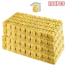 수경재배 세트 식물 그물망 컵 묘목 스펀지 블록 스타터 채소 상추용) 암면 큐브 무토양 키트, 13 200PCS-rock wool