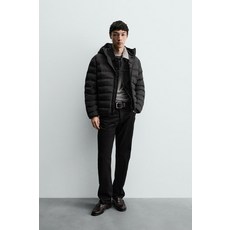 국내배송 ZARA 자라 남성 남자 워터 레펠런트 라이트 패딩 점퍼 블랙 4302208800 1682637, S (KR 90)