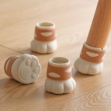 日本霜山 貓掌造型矽膠桌椅腳保護套 防刮降噪 可愛造型, 1個