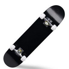 專業成人兒童幼童滑板 滑板 四輪楓木板 初學者滑板 造型滑板 雙翹板 兒童玩具 新手滑板, 全黑【無禮品】,不閃輪, 1個