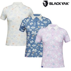 [블랙야크]25년SS 하절기 여성 플라워 카라 반팔티 1BYKTMU507