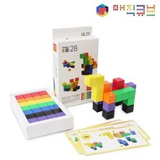 [매직큐브] 매직28 /25mm / 활용카드 포함 / 자석블록 매직큐브 28pcs : 찰칵! 찰칵! 소리나는 자석블록 모든면이 밀어내지 않고 저절로 붙어요!