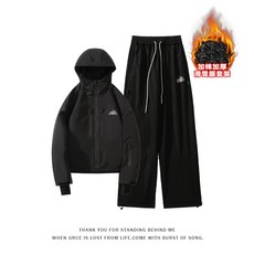 女生滑雪套裝 情侶款, 1個, 黑色套裝,2XL（建議體重70-80公斤）