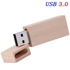 JASTER 나무 USB 3.0 플래시 드라이브 128GB 메모리 스틱 64GB 고속 펜 박스 포함 비즈니스 선물용 U 디스, 06 Maple wood, 01 중국, 01 8GB